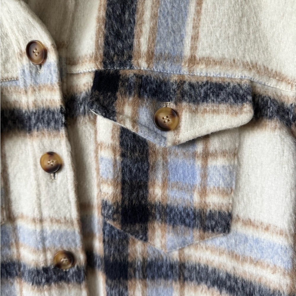 Anthropologie Avec Les Filles Womens Plaid Jacket Size 2XL NWT Shacket Cabincore - Picture 2 of 7